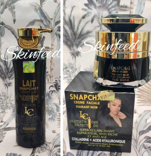 2pc. Lait snaptchat  Diamant NOIR Body Lotion, &  Face Cream 💯AUTHENTIC