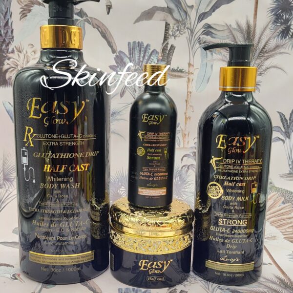 Easy glow full  set lotion, shower gel, serum, and face cream  4 In 1 Set