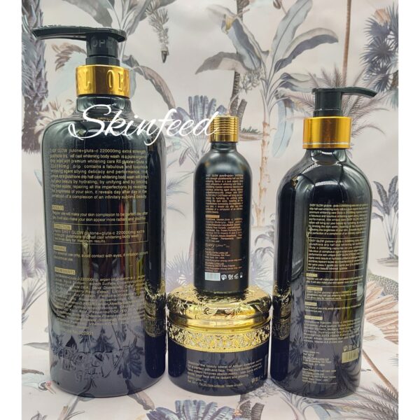Easy glow full  set lotion, shower gel, serum, and face cream  4 In 1 Set