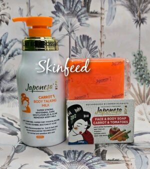 Japonesa Gold Carrot body talking lotion & Carrot, Tomato soap setCorrector