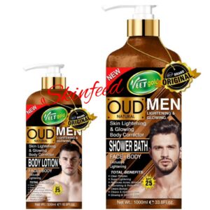 Veetgold Men Lightening & Glowing Shower Bath & Body Lotion Spf25. Face & Body
