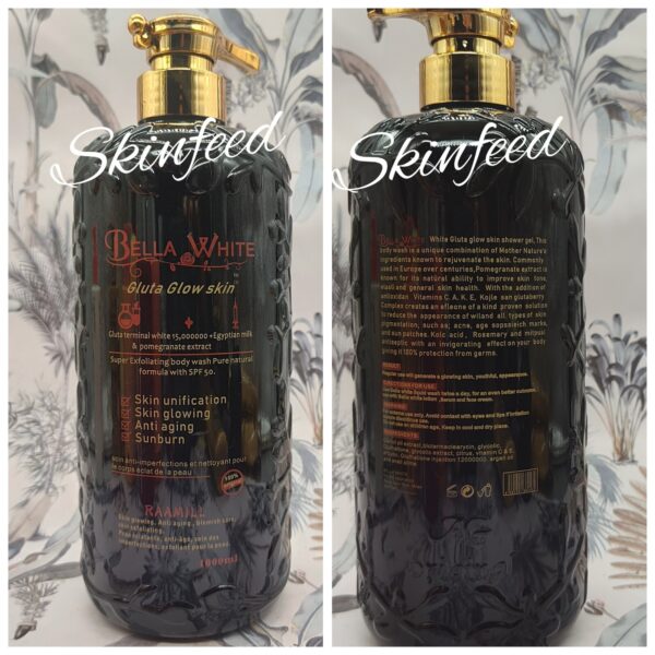 Bella-white Glutta-glow  Whitening Body Lotion, Serum& Shower Gel With Papaya👌