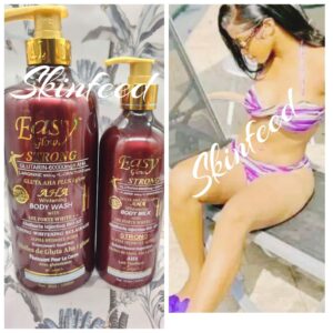 10-1287.jpg Easy glow strong Gluta Aha whitening Extra strength body wash 1000ml & Lotion