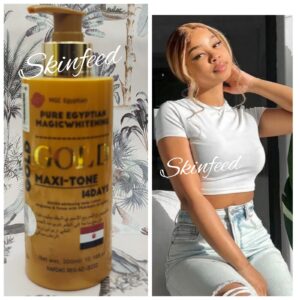 X2 Pure Egyptian GOLD Maxitone  Face & Body Lotion,  300ml For All Skin Types