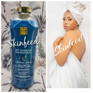 Lait snaptchat Diamond blue Glutathion & Collagen Shower Gel 1000ml Body Wash 👌