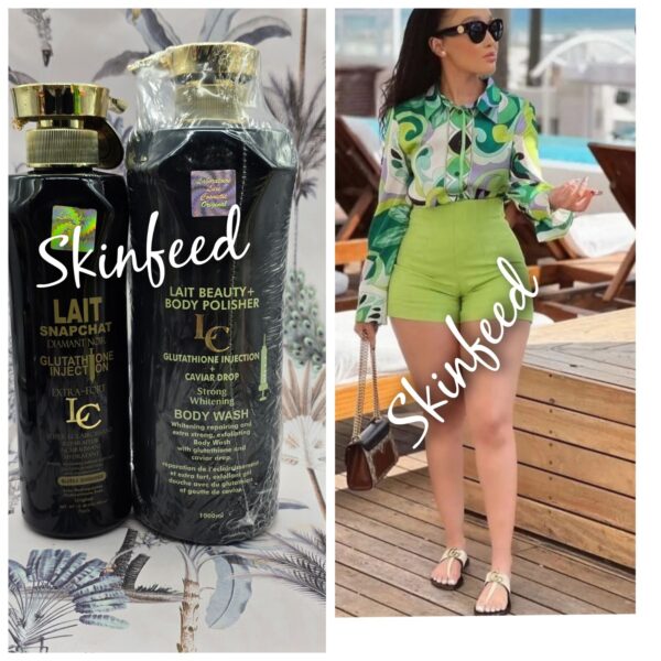 2pc. Lait snaptchat  Diamant noir Set. Lotion & Body wash Shower gel  AUTHENTIC