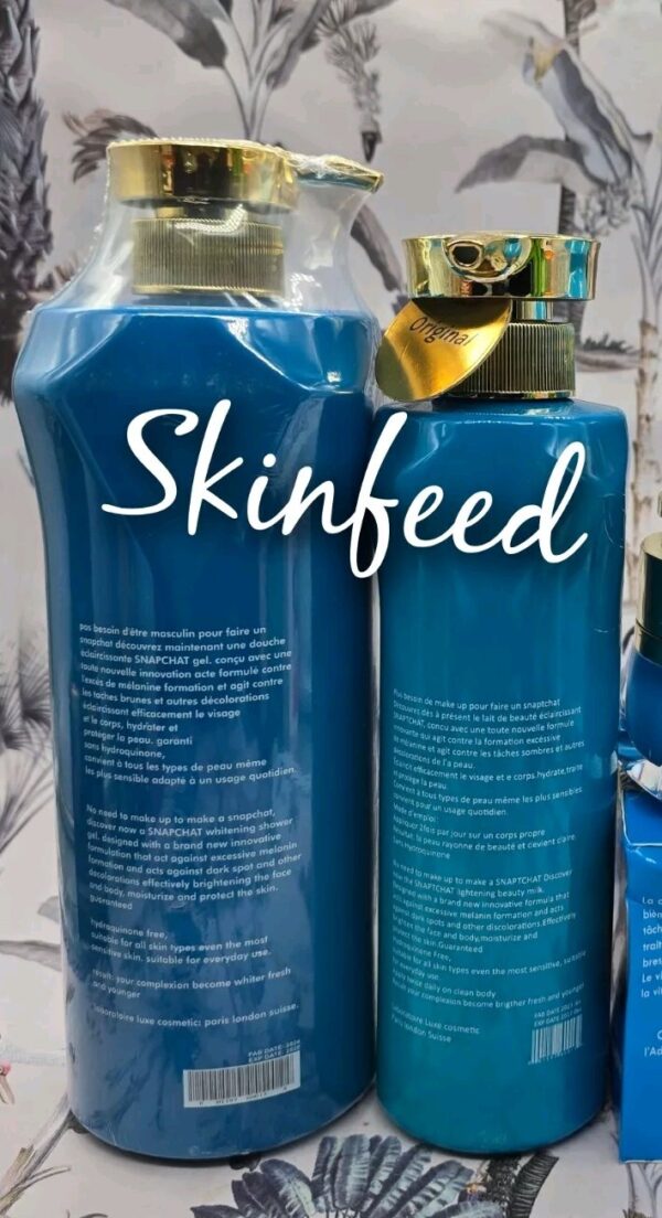 2pc. Lait snaptchat Diamond blue Glutathion & Collagen lotion & Shower Gel Wash