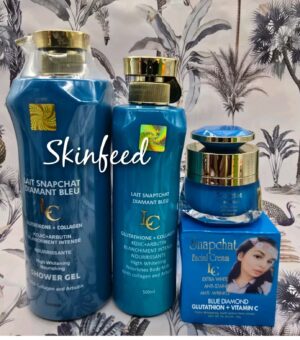 LAIT SNAPCHAT DIAMOND BLEU LIGHTENING BODY LOTION + SHOWER GEL + FACE CREAM