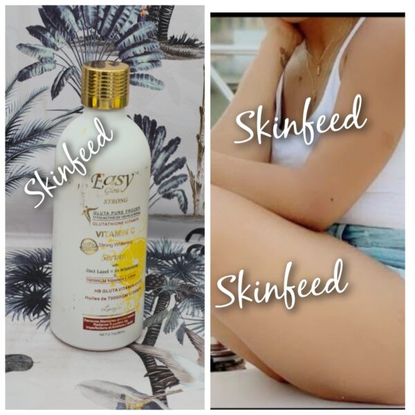 2pc. Easy Glow Glutathion, Vitamin C GLOW body Milk 500ml  & SERUM. ORIGINAL