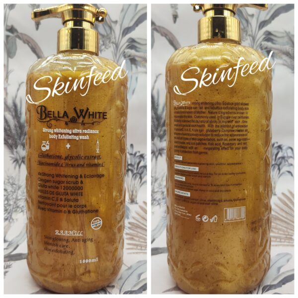 Bella-white Ultra Radiance Gold Body Wash Shower Gel  1000ml👌 effective SPF 50