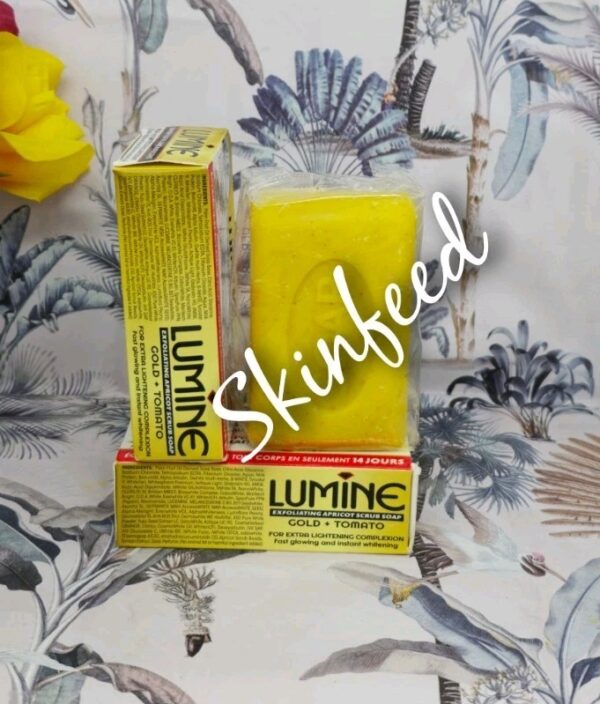 6pcs LUMINE Gold Body Wash + Lotion 400ml + Serum + Soap + Toner + Face Cream