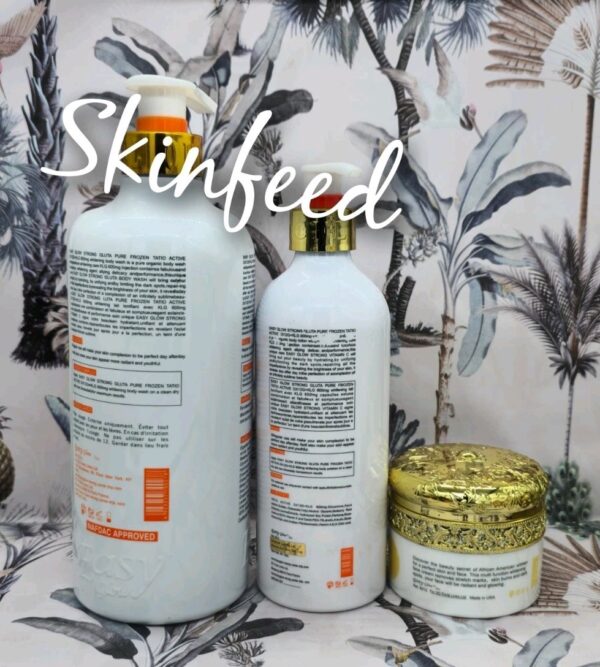 3pc Easy Glow Glutathion, Vit. C WHITENING body Milk, Shower Gel &  F.cream 👌👌