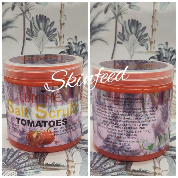 Lumine Tomato Whitening Calming & Nourishing Toning And Beautifying Salt Scrub