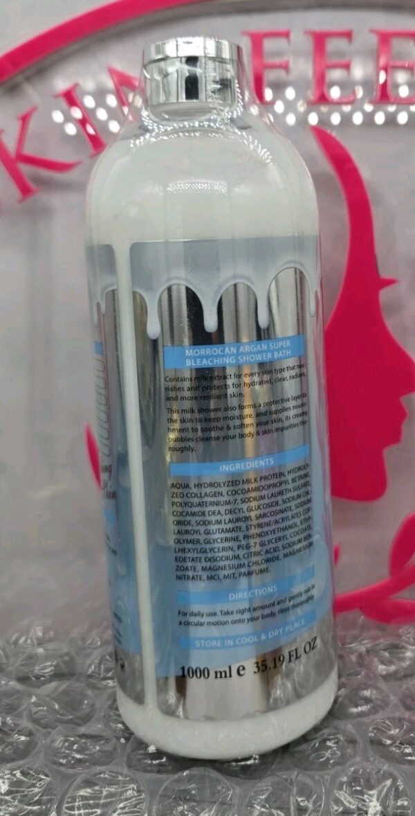 Morrocan Argan Super Bleaching Shower Bath👌1000ml X 1. Milk Protein & Vitamins