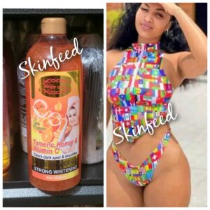 Geutic Magic Gluta Tumeric,Honey & Vit.C. Exfoliating Whitenin Scrub Shower Gel