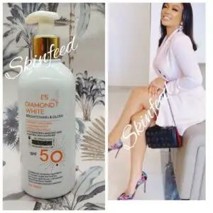 Diamond White Brightening & Glowing 300ml Lotion With Sunscreen x1 Spf50