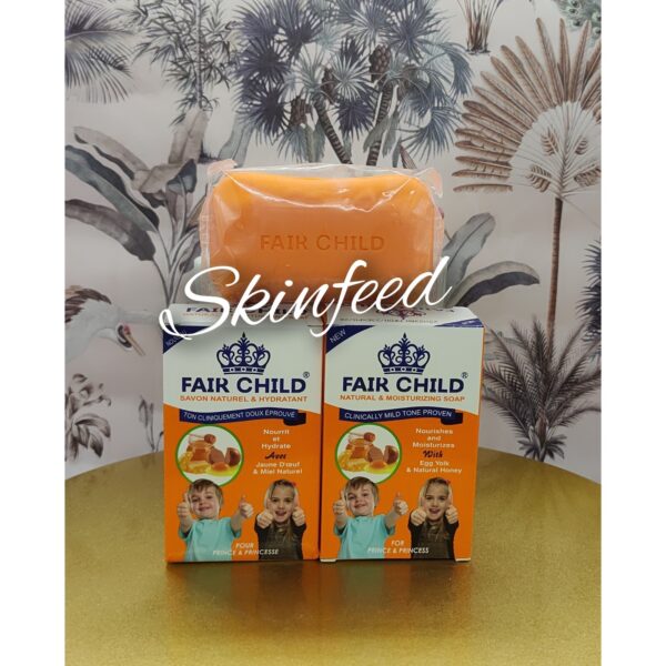 X 2 soap. Fair child natural skin tone with egg yolk+ honey  Kids & teens