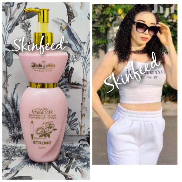 Abebi White Gluta Rose Gold 24k