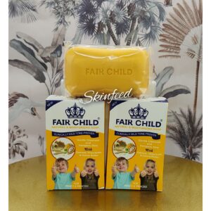 Fair child natural skin tone with egg yolk+ honey body lotion & 1 soap Kid+teens