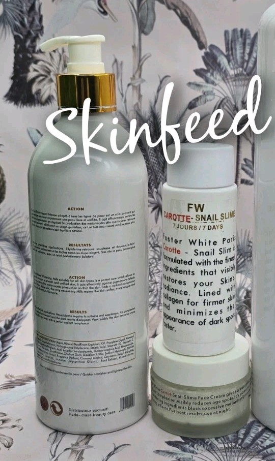 Faster White Snail Slime  Body Lotion, Serum, & Facecream. 2in1