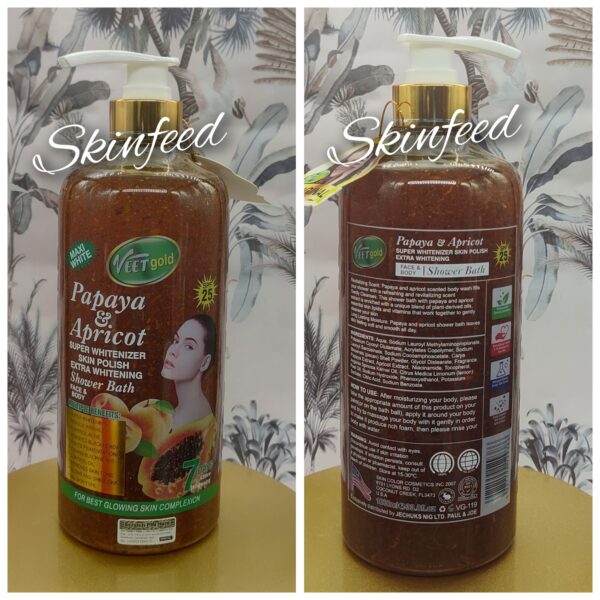 100% Original Veet Gold Papaya and Apricot GLOWING Super Shower Bath