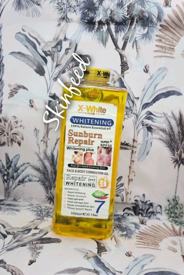 X1 X-White Paris Sunburn Repair Whitening Glowing Face & Body Oil   1000ML