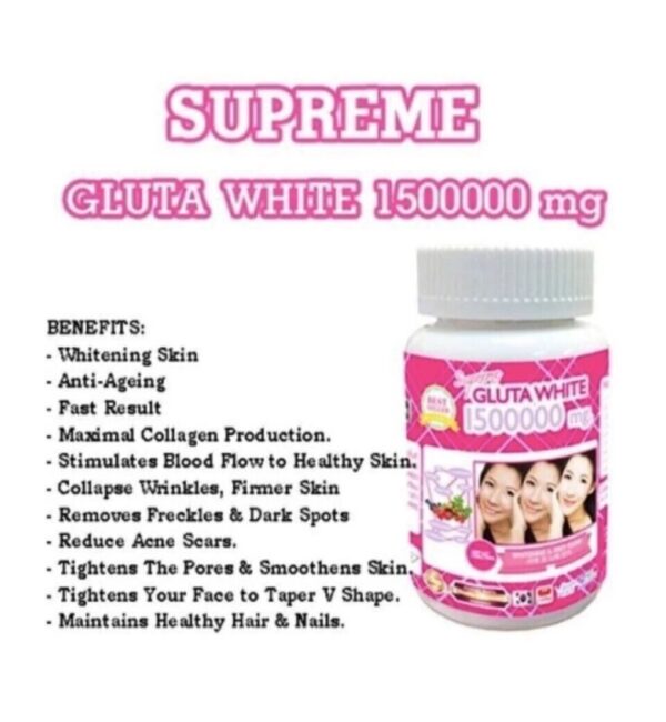 X5 Supreme Gluta White 1500000 mg Anti Aging Healthy Whitening Skin
