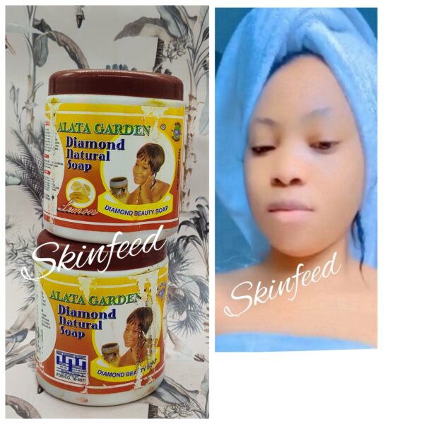 2x ALATA GARDEN DIAMOND  NATURAL AFRICAN SOAP WITH LEMON 600G 2 Pcs