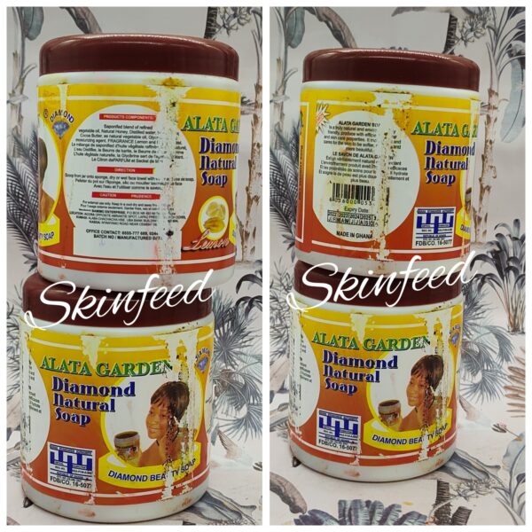 2x ALATA GARDEN DIAMOND  NATURAL AFRICAN SOAP WITH LEMON 600G 2 Pcs