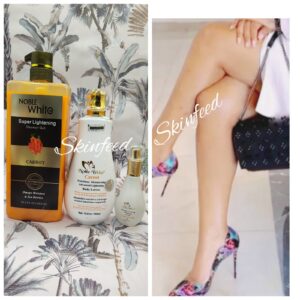 10-461.jpg NOBLE WHITE CARROT NUTRITIOUS SKIN LIGHTENING BODY LOTION +Serum & Gel 1000ml X1