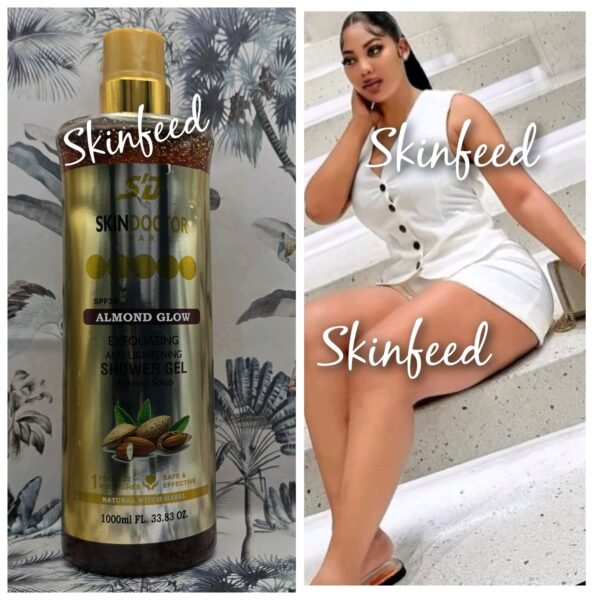 Original Skin Doctor Paris Almond Glow Exfoliating/Lightening Shower gel +Lotion
