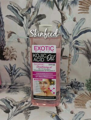 1 x Exotic White Kojic Oil 4x Whitening Glowing Face And Body Oil /1000 ML