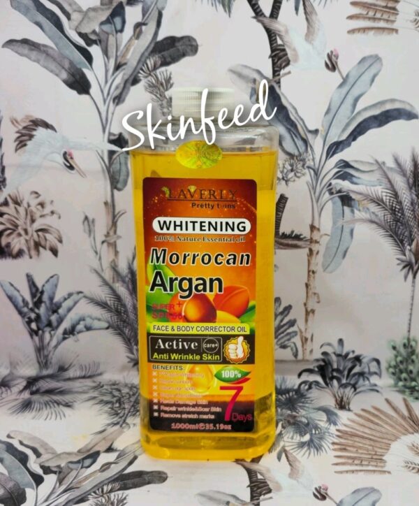 LAVERLY Whitening Moroccan Argan Oil SPF 50 Face & Body Corrector Oil 1000ml