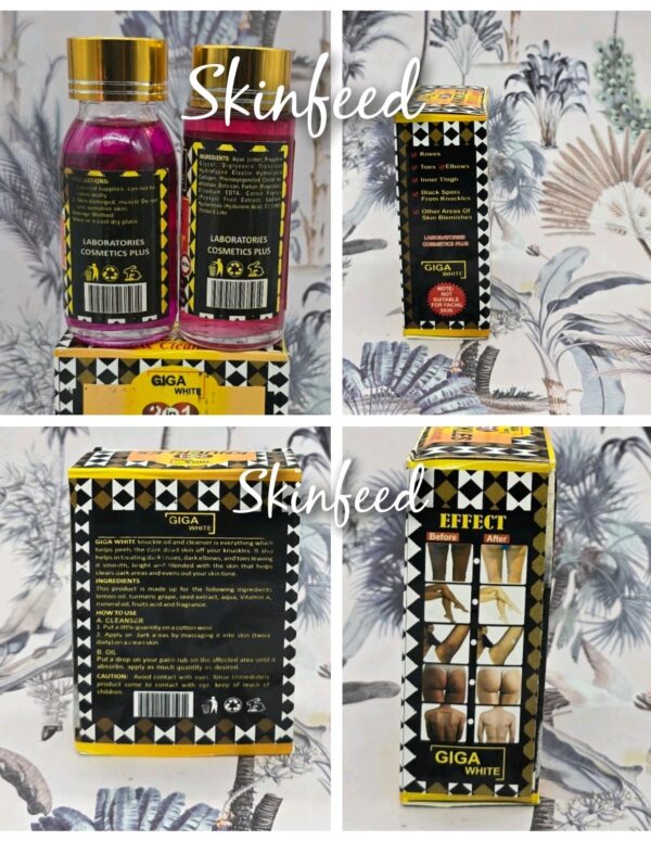 2 In 1 Oil & Cleanser Knuckle Remover.Anti Dark Spots. 100ml