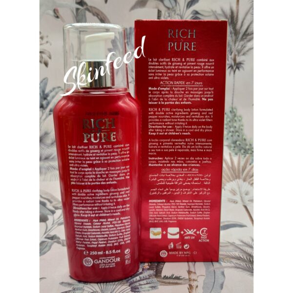 Rich & Pure Double Action Clarifying Body Lotion 250ml & Body Soap