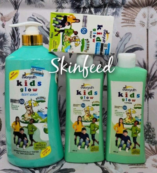 EVER-YUTH  Kids & Teens Natural Skin Glow Fairness 2 Lotion, 1 GEL &1 SOAP