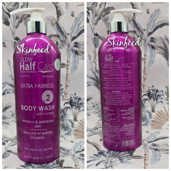 Glow Extra Fairness Lightening Body Wash 1200ml & Beauty Milk 450ml.