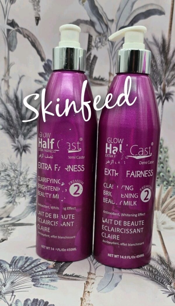 Glow Extra Fairness Lightening Body Wash 1200ml & Beauty Milk 450ml.