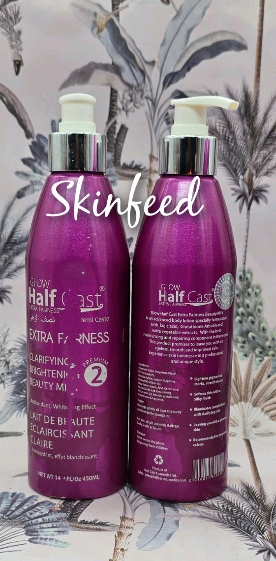 Glow Extra Fairness Lightening Body Wash 1200ml & Beauty Milk 450ml.