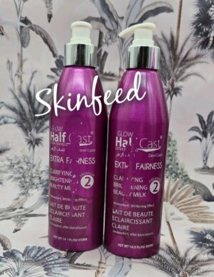 2×  Glow Extra Fairness Clarifying Brightening Beauty Milk 450ml.