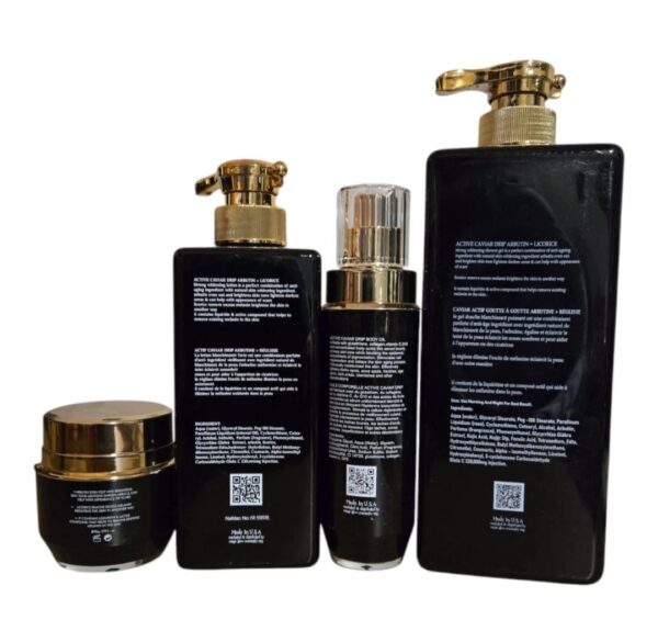 Active caviar drip Arbutin Licorice Lotion, Oil, face Cream and Shower Gel