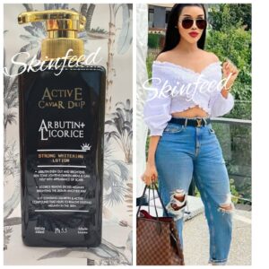 10-860.jpg ACTIVE Cavier body lotion albutin & licorice spf50. 444ml x 1