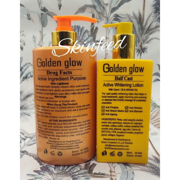 2pcGolden GLOW INTENSIVE Half C Whitening Shower Cream & Body LOTION