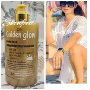 Golden Glow Caviar Gold With Gold Milk & Alpha Arbutin  Whitening Shower Gel