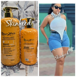 2pc. Bella-white Exclusive Carrot. 7 Days Kojic-white] Body Lotion & Shower Gel?